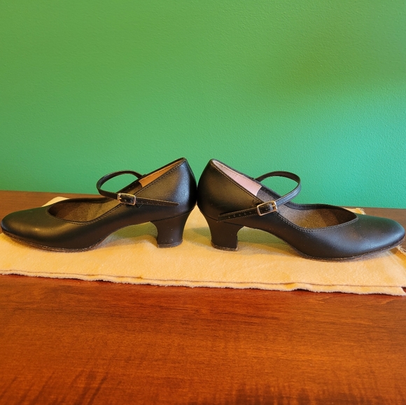 Capezio Tap Shoes Tan & Black Size 9 - Picture 4 of 15